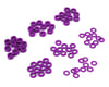 Image 1 for Yeah Racing 3x6mm Aluminum Flat Washer Set (Purple) (70) (Assorted Thickness)