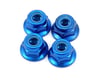 Image 1 for Yokomo 4mm Aluminum Flange Locknut (Blue) (4)