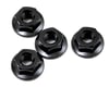 Image 1 for Yokomo 4mm Aluminum Serrated Flanged Nut (Black) (4)
