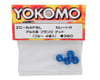 Image 2 for Yokomo 4mm Aluminum Serrated Flanged Nut (Blue) (4)