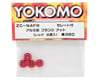 Image 2 for Yokomo 4mm Aluminum Serrated Flanged Nut (Red) (4)