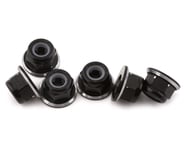 more-results: 1UP Racing 3mm Aluminum Flanged Locknuts (Black/Silver) (6)