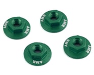 more-results: AMR 4mm Green Aluminum Serrated Flange Nuts are machined from aluminum and have been s