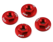 AMR 4mm Aluminum Serrated Flange Nut (Red) (4) | product-related