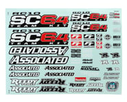more-results: Team Associated RC10SC6.4 1/10 Short Course Truck Team Kit Decal Sheet. This replaceme