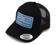 more-results: This Team Associated Black AE Logo Trucker Hat with a "Curved Bill." This open mesh ha