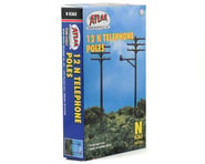 more-results: This is a pack of twelve Atlas Model Railroad N-Scale Telephone Poles. These telephone
