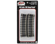 more-results: This is a pack of four Atlas Model Railroad HO-Gauge Code 100 Snap-Track 15&quot; Radi