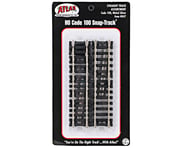 more-results: This is an Atlas Model Railroad HO-Gauge Code 100 Snap-Track Straight Assortment. Feat