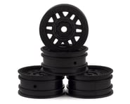more-results: The Axial SCX24 1.0 KMC Machete Wheels are a replacement set of black split-spoke whee
