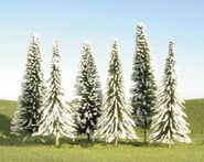 more-results: This is a pack of six Bachmann 5"-6" Scenescapes Pine Trees with Snow effects added. B