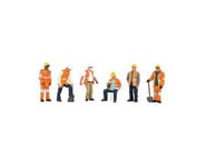 more-results: This is a pack of six O Scale Bachmann SceneScapes Maintenance Workers. Populate your 