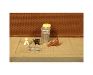 more-results: This is a pack of six O Scale Bachmann SceneScapes Cats with Garbage Can. Populate you