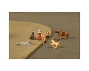 more-results: This is a pack of six O Scale Bachmann SceneScapes Dogs with Fire Hydrant. Populate yo