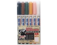 more-results: This is a pack of six Bandai Gundam Real Touch Marker Set #2, used for outlining panel