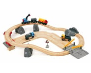 more-results: This is the Brio Rail and Road Loading Wooden Train Set. Lift and load the boulders fr