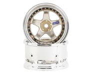 more-results: DS Racing Drift Element 5 Spoke Drift Wheels (Gold & Chrome w/Gold Rivets) (2)