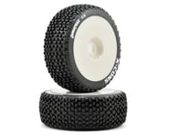 DuraTrax X-Cons Pre-Mounted  1/8 Buggy Tires (White) (2) (Soft - C2) | product-related