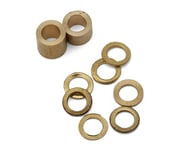 more-results: Shim Overview: Team Exalt Brass Motor Shim Assortment. Brass spacers in an electric mo