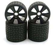 more-results: Gravity RC Type12 1/12 Rubber Pre-Mounted Tires Set (Black) (Front/Rear)