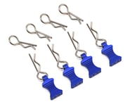 Hot Racing 1/10 Aluminum EZ Pulls w/Body Clips (Blue) (4) | product-related