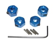 more-results: This is a pack of four optional Hot Racing 12mm Traxxas 2WD Aluminum Wheel Hexes in Bl