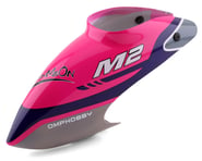 more-results: This is a replacement OMP Hobby M2 Plastic Canopy, in a pink, grey, and purple paint s