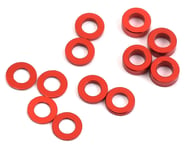 ProTek RC Aluminum Ball Stud Washer Set (Red) (12) (0.5mm, 1.0mm & 2.0mm) | product-related