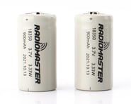 more-results: 18350 Battery Overview: RadioMaster 18350 LiIo Battery. The 18350 battery capacity is 