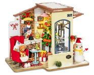 more-results: Robotime Rolife Christmas Snow House DIY Miniature 3D Wooden Model Kit