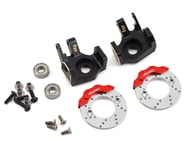 Samix SCX10 II Brass Heavy Duty Steering Knuckle w/Brake Rotor (Black) (2) | product-related
