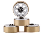 Samix SCX24 Aluminum & Brass 1.0" Beadlock Wheel Set w/Scale Hubs (Silver) (4) | product-related