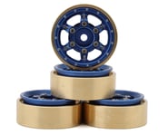 more-results: Samix SCX24 Aluminum & Brass Adjustable Offset 1.0" Beadlock Wheels (Blue) (4)