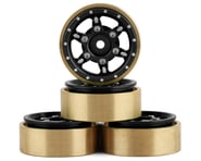 more-results: Samix SCX24 Aluminum & Brass Adjustable Offset 1.0" Beadlock Wheels (Black) (4)