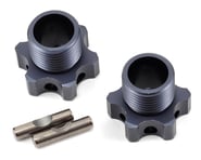 Tekno RC Aluminum 17mm Lightened Hex Wheel Hub Set (Gun Metal) (2) (+2mm Offset) | product-related