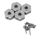 more-results: Treal Hobby Losi Mini LMT Aluminum 12mm Wheel Hex Adaptors (Silver) (4)