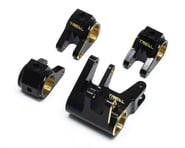 more-results: Treal Hobby Axial SCX10 Pro Brass Shock Link Mount Set (Black) (Front/Rear)