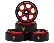 more-results: Treal Hobby Type D 1.0" Concave 6-Spoke Beadlock Wheels (Red) (4) (21.2g)
