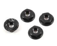 Team Losi Racing 4mm Low Profile Aluminum Serrated Locknut Set (4) (Black) | product-also-purchased