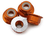 more-results: Traxxas 4mm Aluminum Flanged Serrated Nuts (Orange) (4)