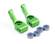 more-results: This is a set of two optional green Aluminum Stub Axle Carriers with bearings from Tra