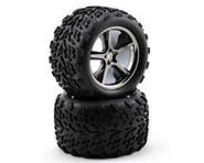 more-results: This is a set of two Traxxas Talon Tires Pre-Mounted on Black Chrome Gemini Wheels, an