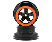 Traxxas Dual Profile Short Course Wheels (Black/Orange) (2) (Slash Rear) | product-related