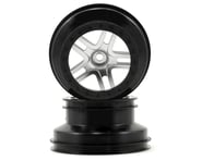 more-results: Traxxas Dual Profile Split-Spoke SCT Wheels (Satin Chrome/Black-2) (Slash Front)