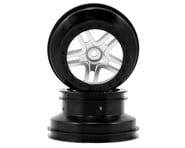 Traxxas Dual Profile Split-Spoke SCT Wheels (Satin Chrome/Black-2) (Slash Rear) | product-related