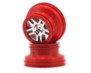 more-results: Traxxas Dual Profile Split-Spoke SCT Wheels (Chrome/Red) (2) (Slash Rear)