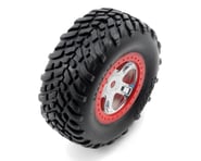 more-results: This is a pack of two Traxxas SCT Tires, Pre-Mounted on Satin Chrome wheels with red b