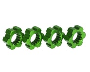 more-results: This is a pack of four optional Traxxas X-Maxx Aluminum Wheel Hex Hubs in Green anodiz