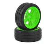 more-results: Tires and wheels, assembled, glued (split-spoke green wheels, 1.9" Response tires) (fr