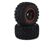 Traxxas Maxx All-Terrain Pre-Mounted Tires (2) (Black/Orange) | product-related